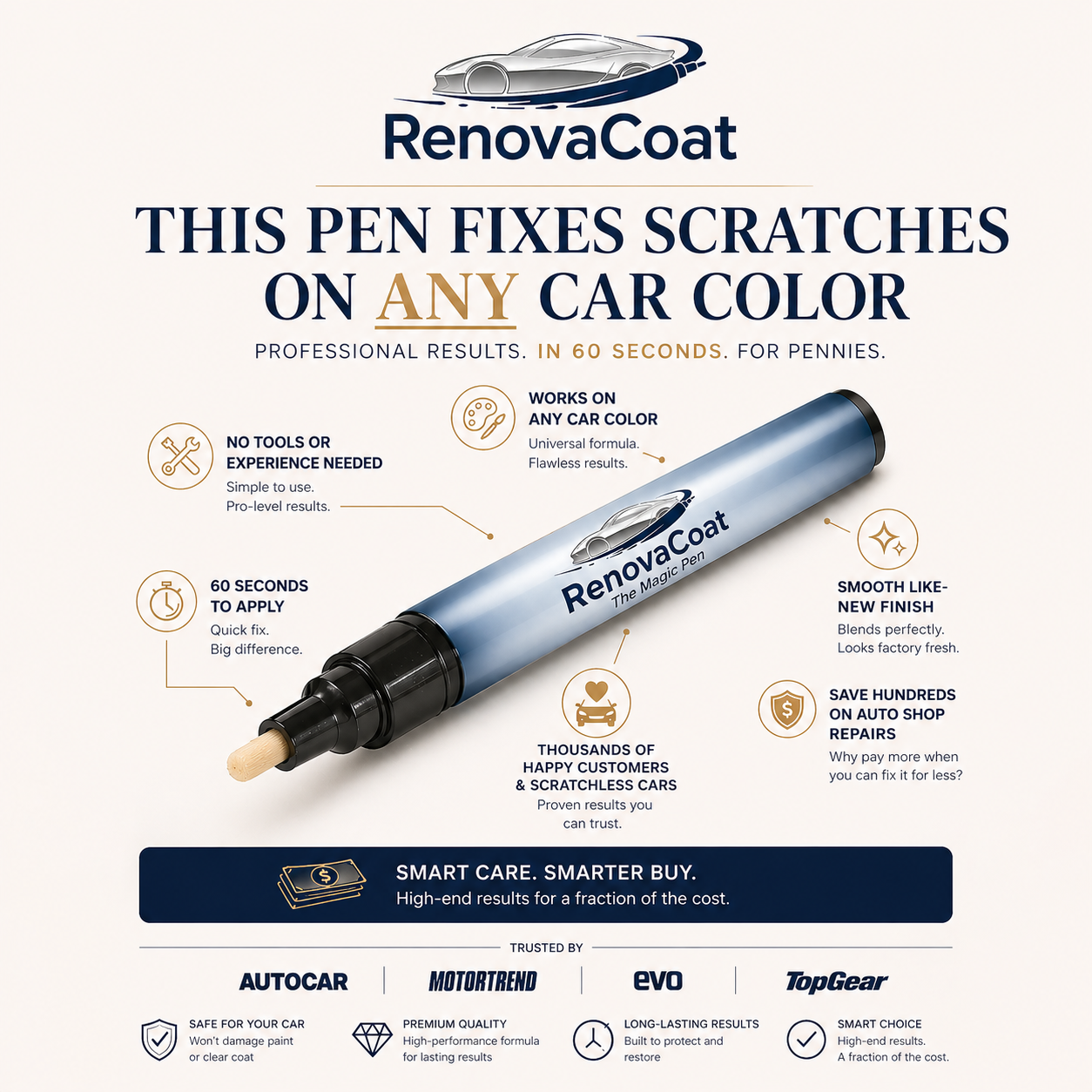 RenovaCoat Scratch Repair Pen